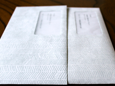 第5回 オリジナルデザインの地紋付き窓封筒