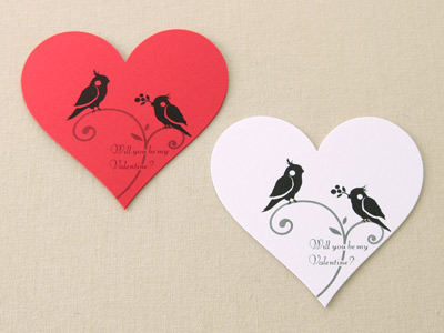 第4回　赤と白のハート型カードをデザイン