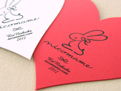 第4回　赤と白のハート型カードをデザイン