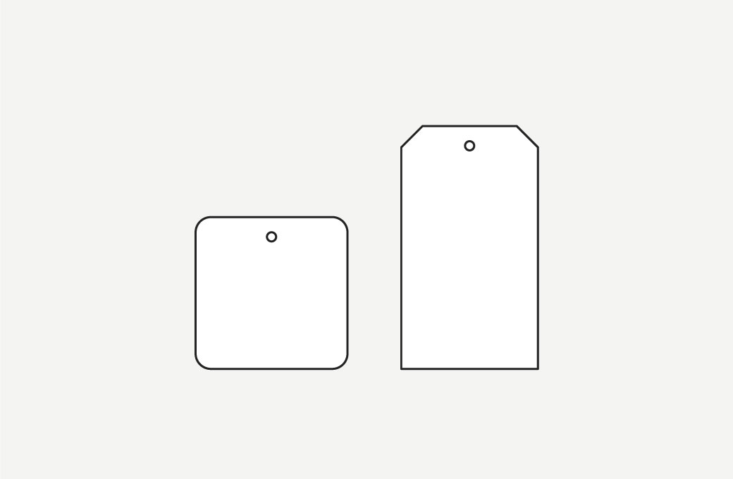 タグ 四角形(ダイカット型)