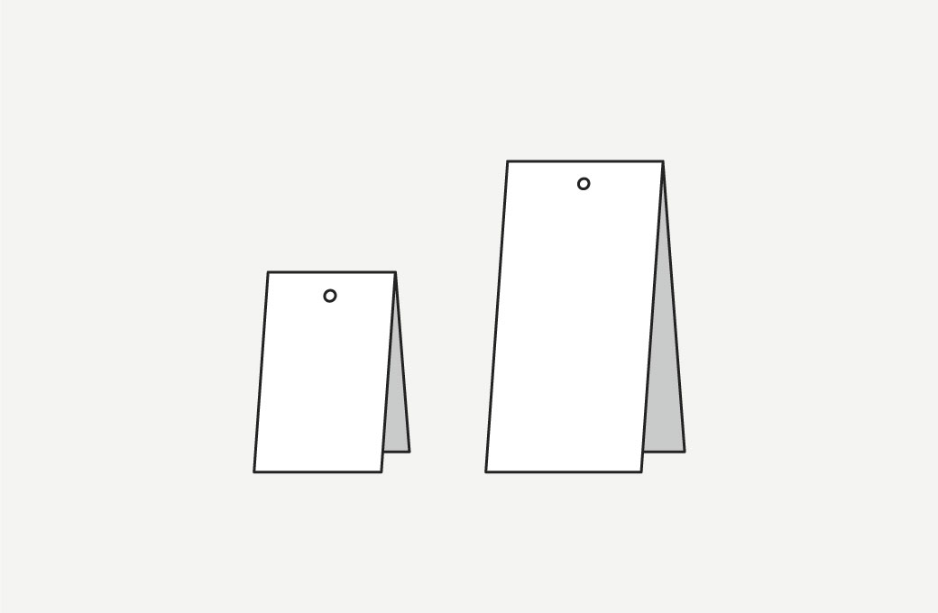 タグ 二つ折(ダイカット型)