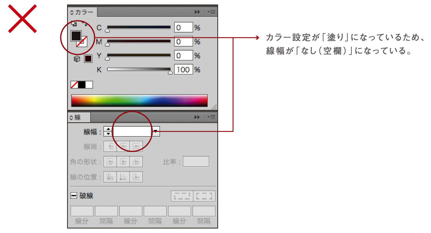 紙の端にかかるデザインについて