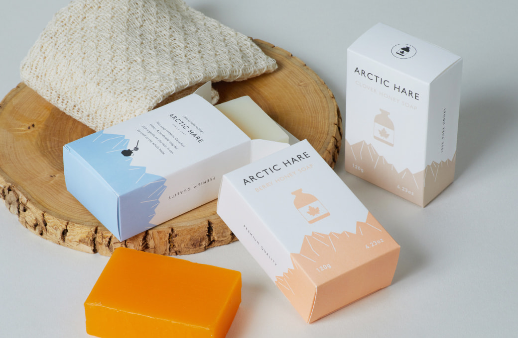 石鹸を入れるパッケージ