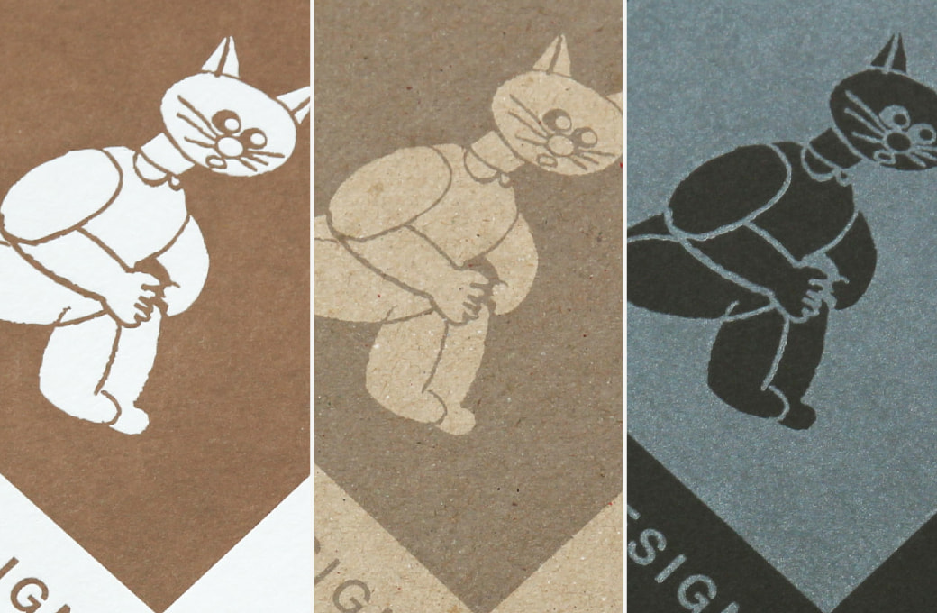 ［カード］印刷色の見え方　紙素材別