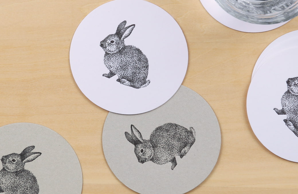 活版印刷で作るコースター