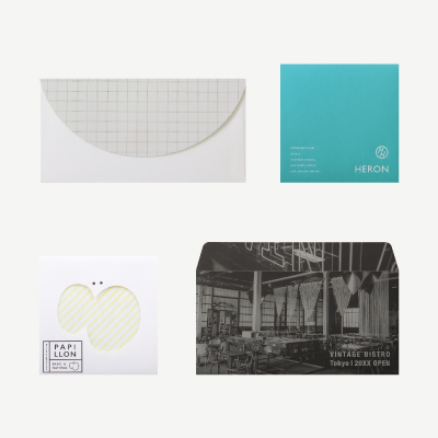 サイズ例・紙種類・デザイン範囲