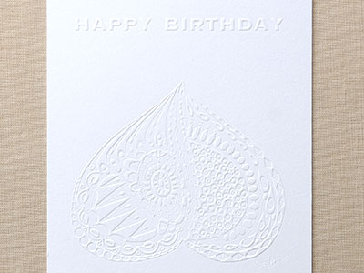 第10回　ブラインドエンボス加工のカード
