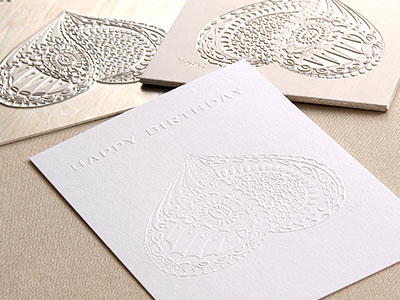 第10回　ブラインドエンボス加工のカード