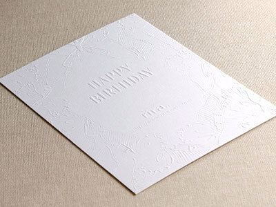 第10回　ブラインドエンボス加工のカード