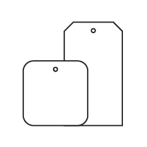 タグ 四角形(ダイカット型)