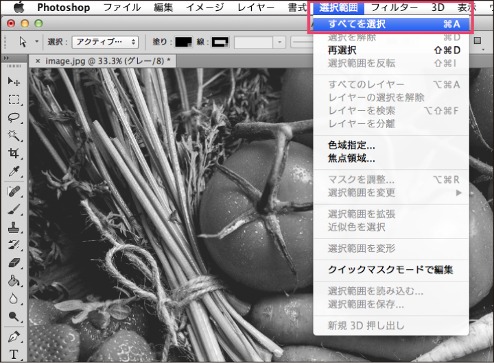 1色にする方法